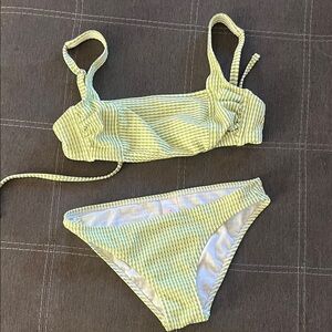 Target- Swimwear Set in Green and White. Top:D/DD Bottom: M